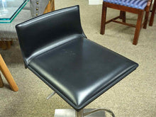 Set of 4 Frag Black Leather & Stainless Steel Adjustable Counter Stools