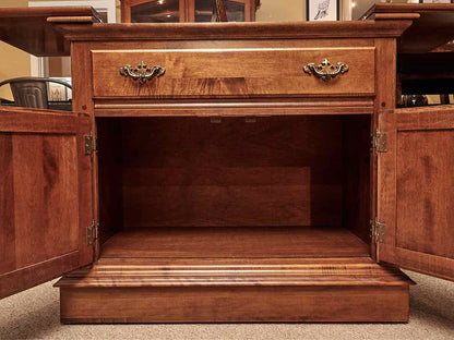 Moosehead  Maple 1 Drawer 2 Door Flip Top Server On Casters