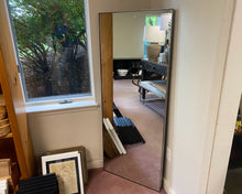 Brushed Chrome Leaning Mirror