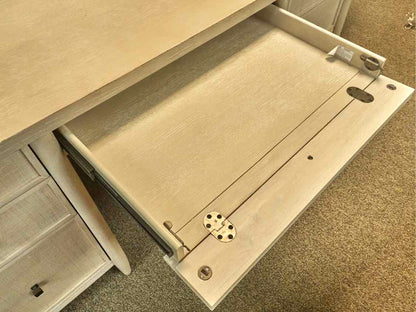 Riverside Maren Executive Desk in White Sands Finish