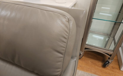 Macy's Light Grey Leather Sofa