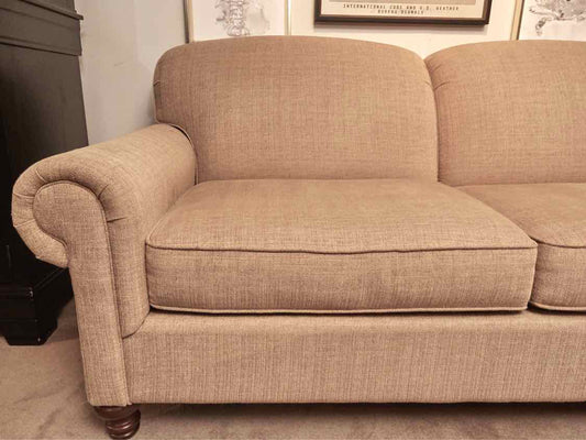 Bassett ' Golden Wheat' Cotton Silk Blend  Upholstered 2 Cushion  Sofa