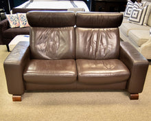 Stressless High Back Reclining Leather Loveseat