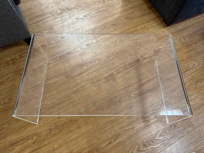 CB2 'Peekaboo' Clear Acrylic Waterfall Cocktail Table