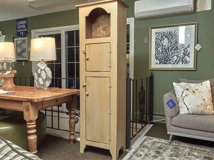 'Grandmother's Cupboard' In Taupe Finish 2 Door 3 Shelf  Display Cabinet