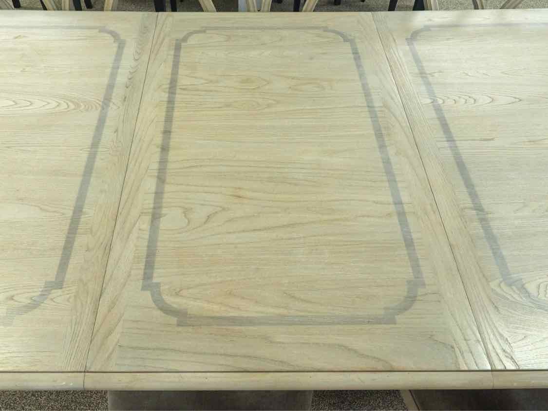 Universal Grey Driftwood Finish Table & 8 Chair Set