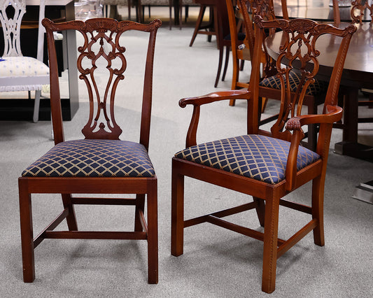 Set of 12 Chippendale Dining Chairs
