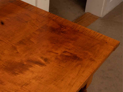 Eldred Wheeler Tiger Maple Breasdboard End  2 Drawer Desk