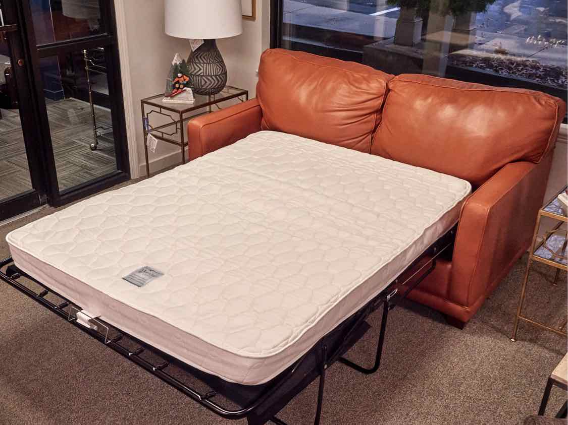 La-Z-Boy Kennedy Full-Size Sleep Sofa in Cognac Leather