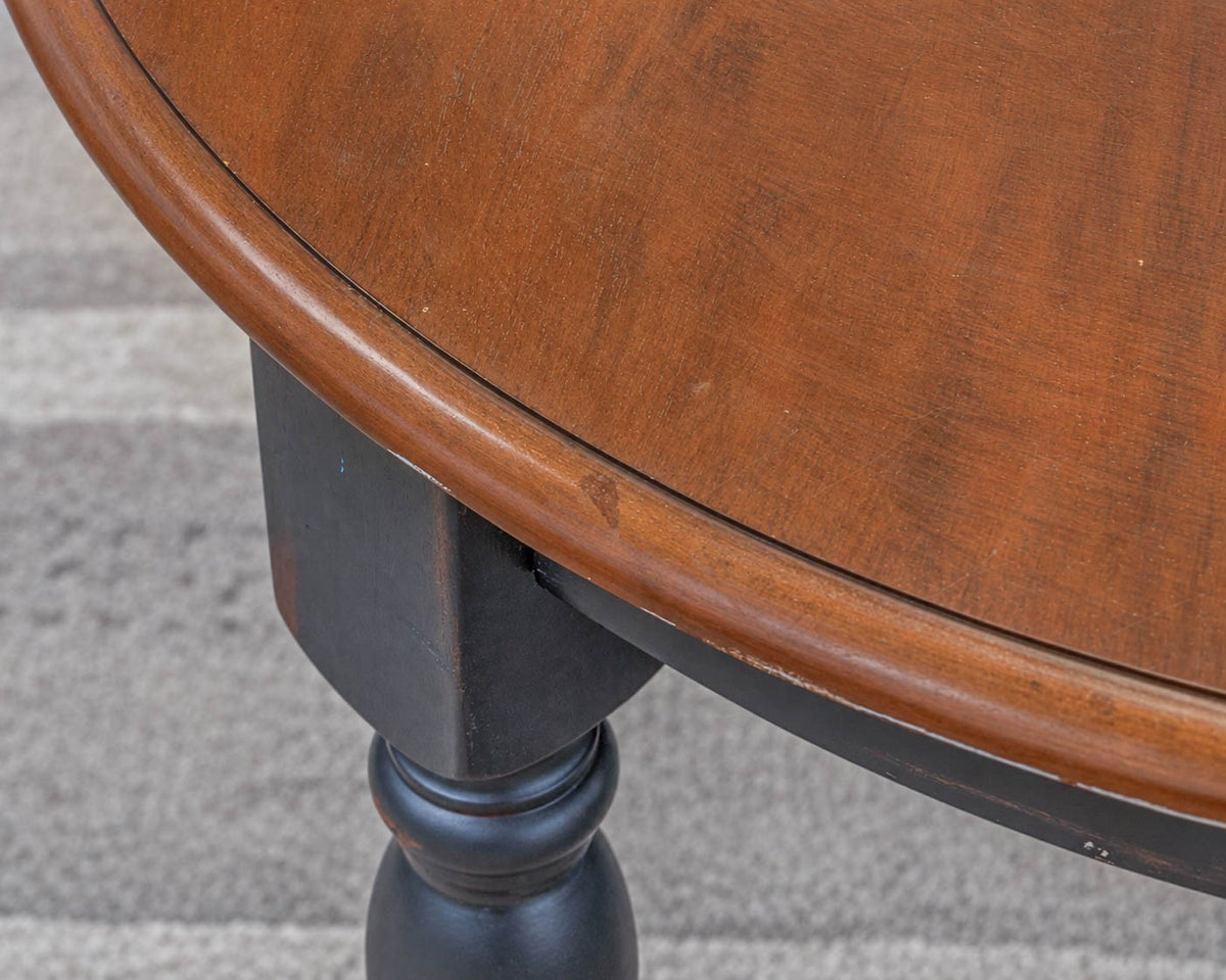 Cherry Finish Oval Table with Butterfly Leaf  & 6 Windsor Chair Set