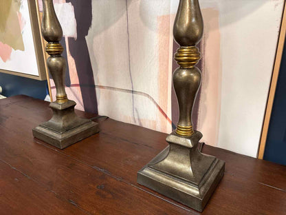 Pair of Metallic Table Lamps