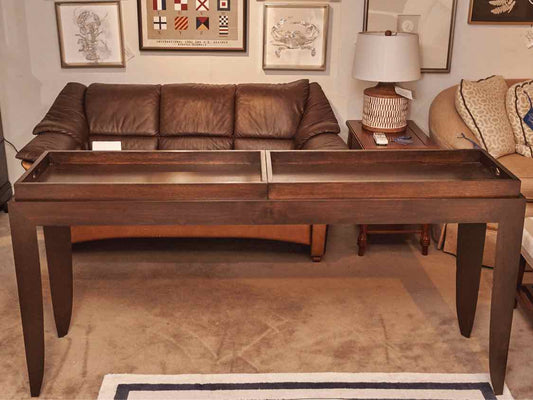 Espresso Finish Console Includes (2) Removable Trays