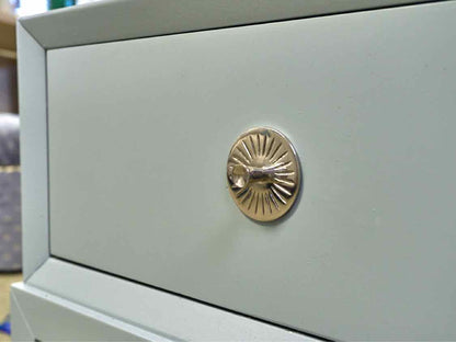 Pair of One Drawer Nightstands in Ice Blue Finish