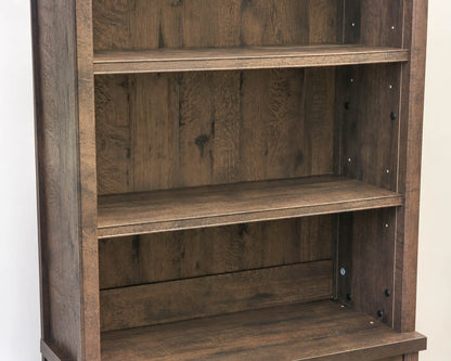 1 Drawer 2 Door Coffee Oak Finish Bookcase