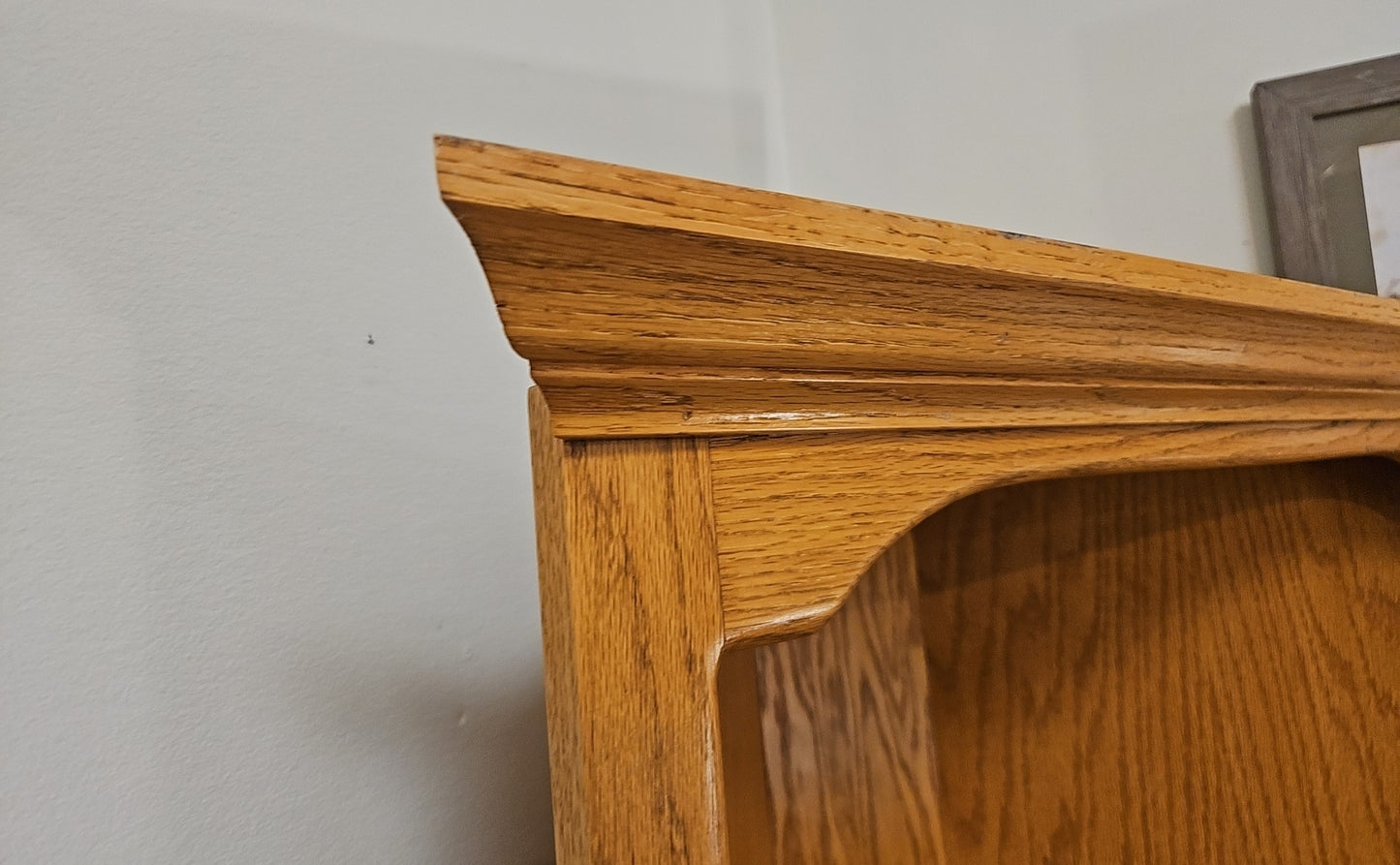 Oak Corner Bookcase