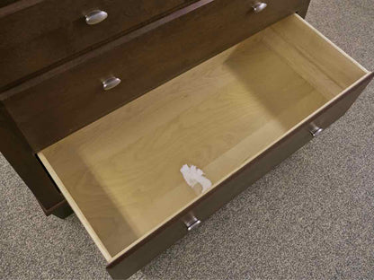 Ethan Allen Cherry Four Drawer Dresser & Arch Top Mirror