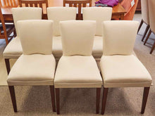 Set of Six Mitchell Gold Upholstered Side Chairs in Ivory Upholstery