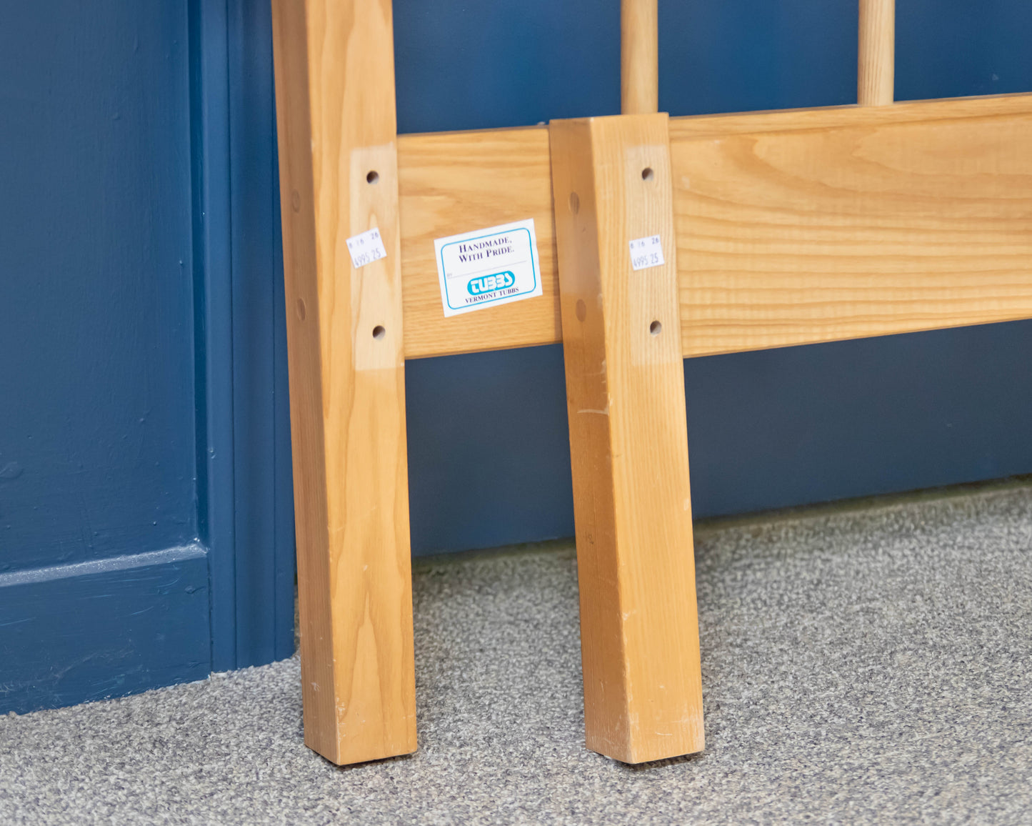 Pair of Vermont Tubbs Oak Spindle Twin Beds