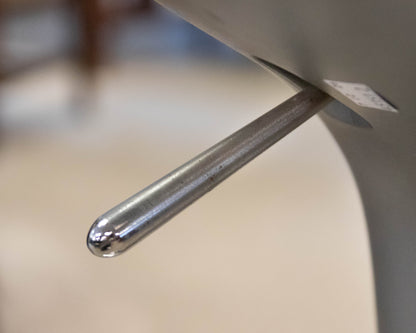 Bombo Counter Stool With A Sleek Metallic Finish & Tapered Base