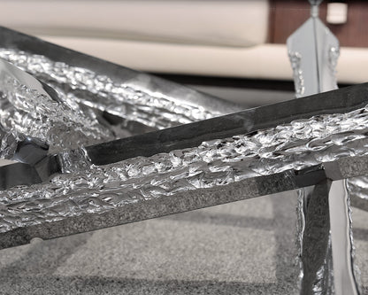 Roche Bobois 'Fuego' Square Glass Cocktail Table