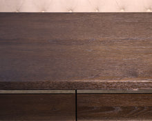 Restoration Hardware Bezier 6-Drawer Low Wide Dresser in Brown Oak and Steel