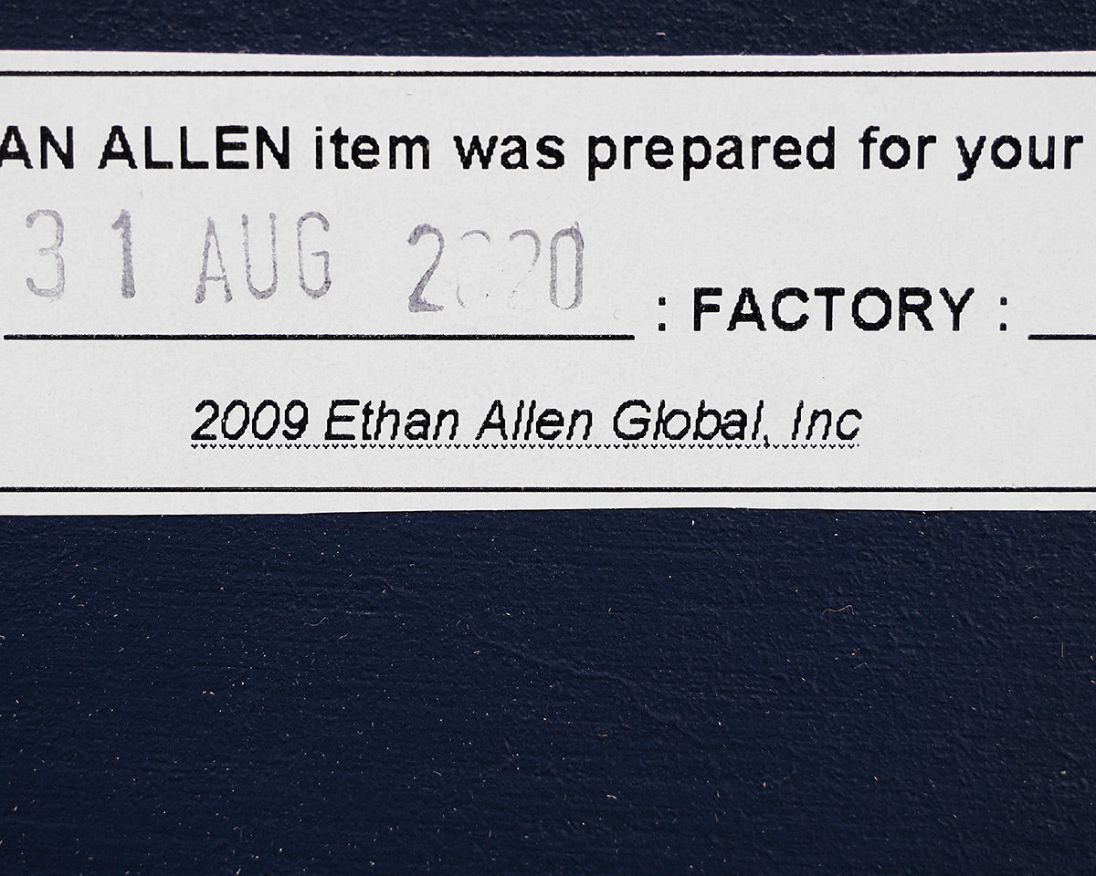 Ethan Allen Blue Wrapped Accent Table