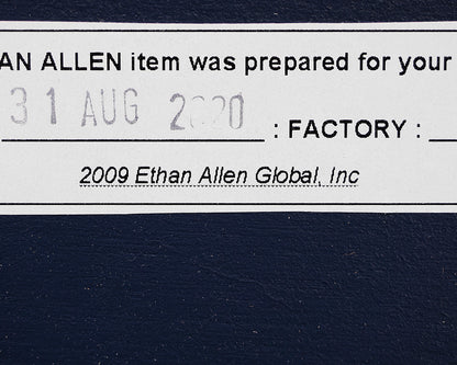 Ethan Allen Blue Wrapped Accent Table