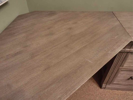 Pottery Barn 'Livingston' Modular Corner Desk in Gray Wash Finish