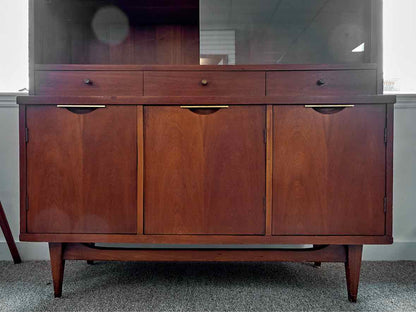 Kent Coffey Tableau Collection Mid-Century Modern China Cabinet in Walnut