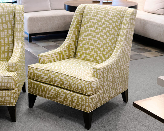 Pair of Ethan Allen Geometric Chairs