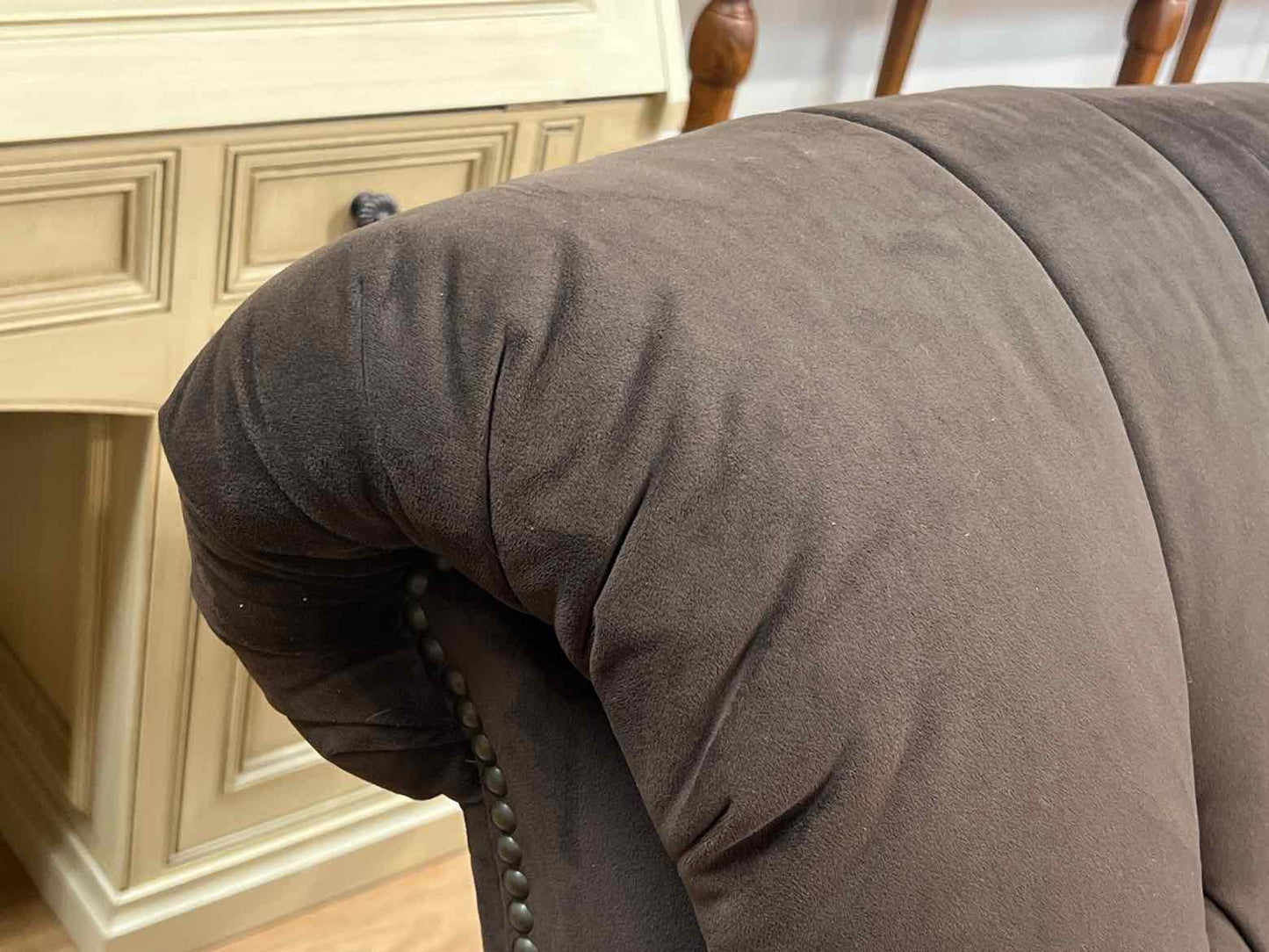 Flexsteel Chocolate Microsuede Chair w/ Ottoman