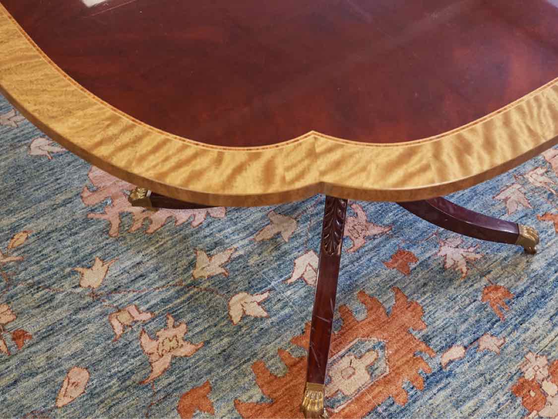 Baker 'Historic Charleston Reproductions' Mahogany Pedestal   Dining Table