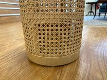 Crate & Barrel 'Vernet' Travertine Cane End Table