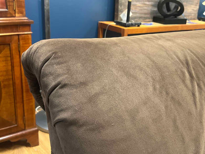 Flexsteel Chocolate Microsuede Sofa