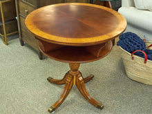 Inlaid Mahogany Revolving Accent Table
