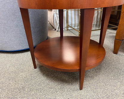 HBF Popular Wood Round Side Table with Shelf