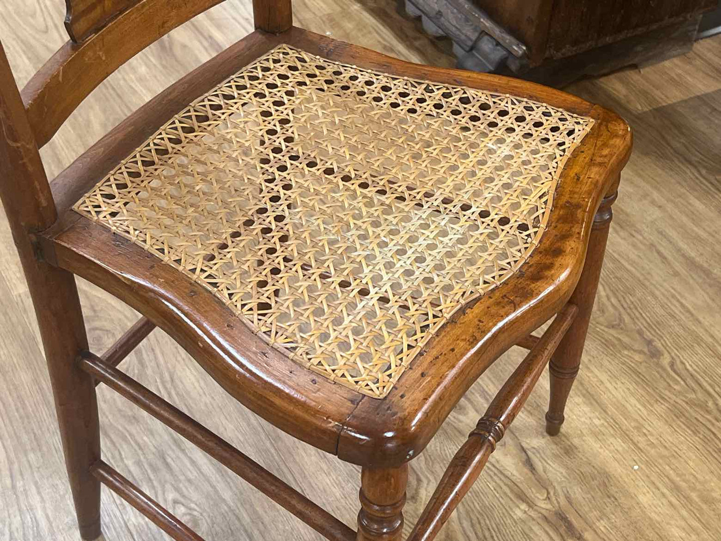 Antique Tiiger Maple Dining Chair