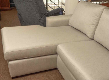 Kincaid Silver Grey Upholstered 2 Cushion  & Chaise Sectional