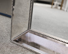 Bassett Standing Floor Mirror in Beaded Mirrored Frame
