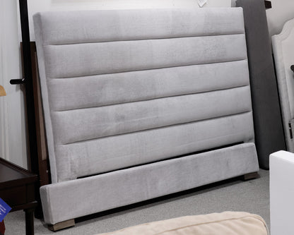 Restoration Hardware King Modena Fabric Horizontal Channel Panel Bed