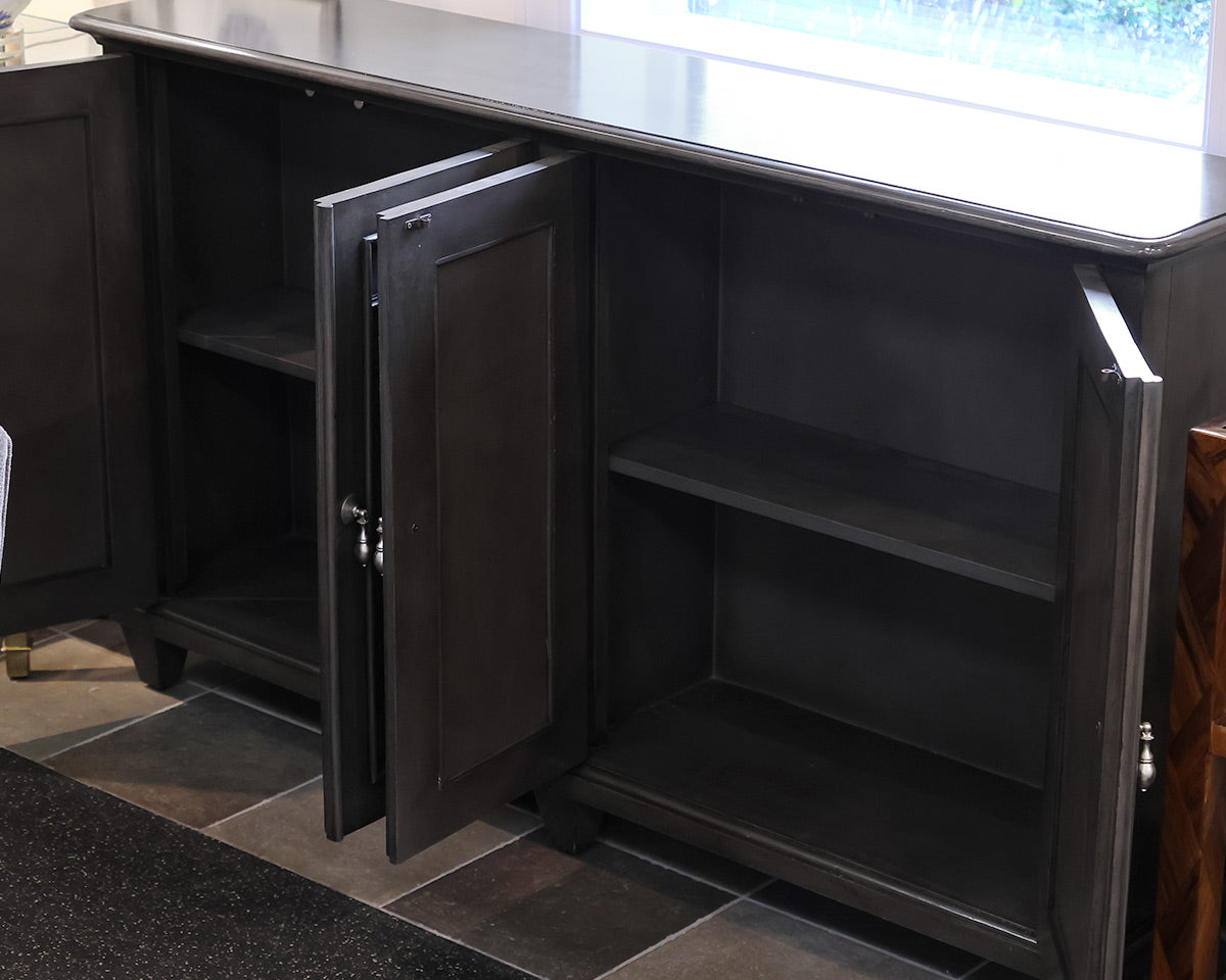 Smokey Gray Mirrored Sideboard