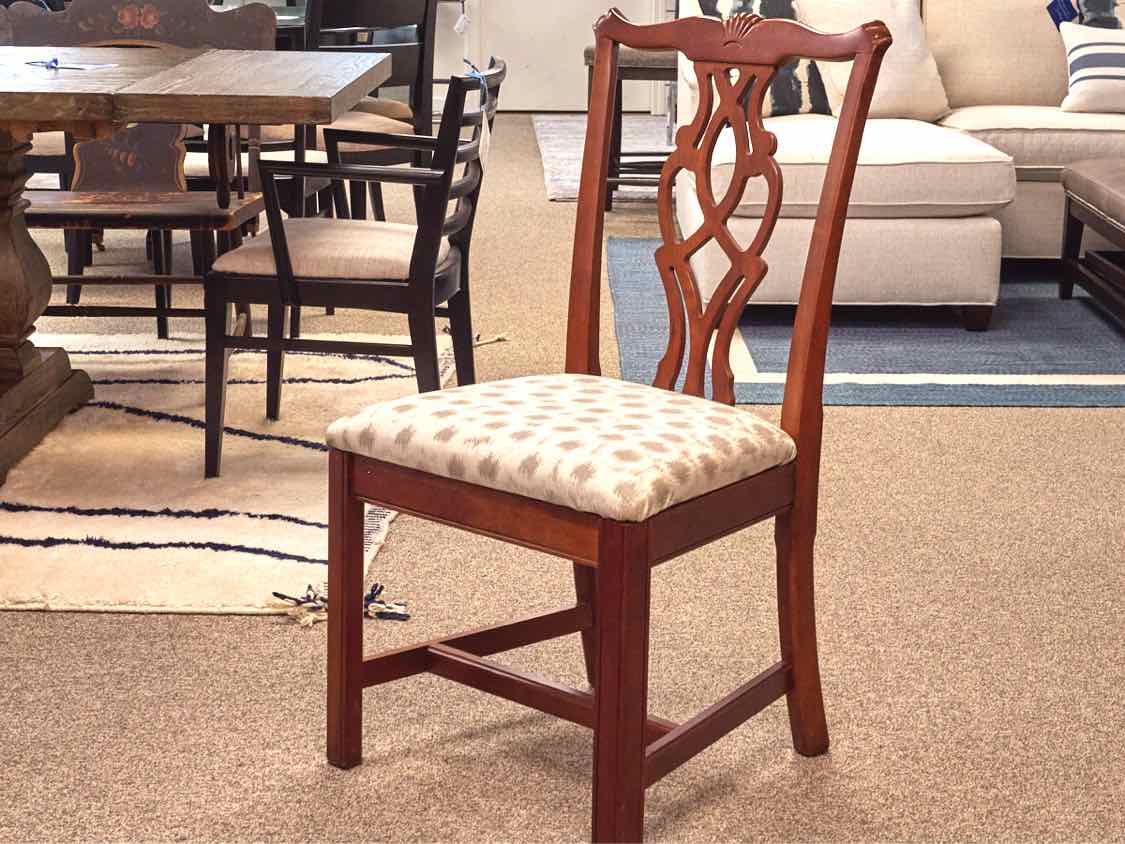 Set of (8) Mahogany Crescent Furniture Chippendale Style Dining Chairs