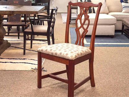 Set of (8) Mahogany Crescent Furniture Chippendale Style Dining Chairs