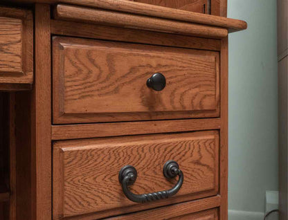 American Lifestyle Oak  15 Drawer, Mail Slots  Roll Top Desk