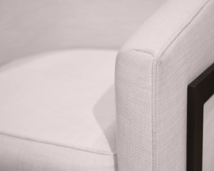 Pair of Restoration Hardware Reginald Fabric Chairs in Cream