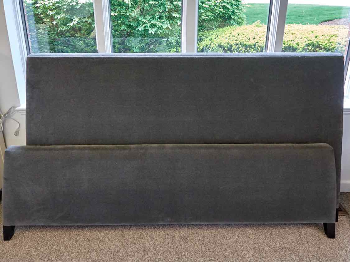 Contemporary King Platform Bed in Charcoal