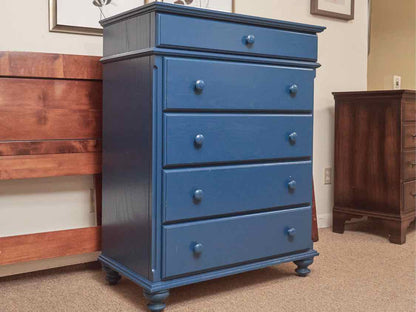 Vermont Tubbs Blue Finish 5 Drawer  Chest