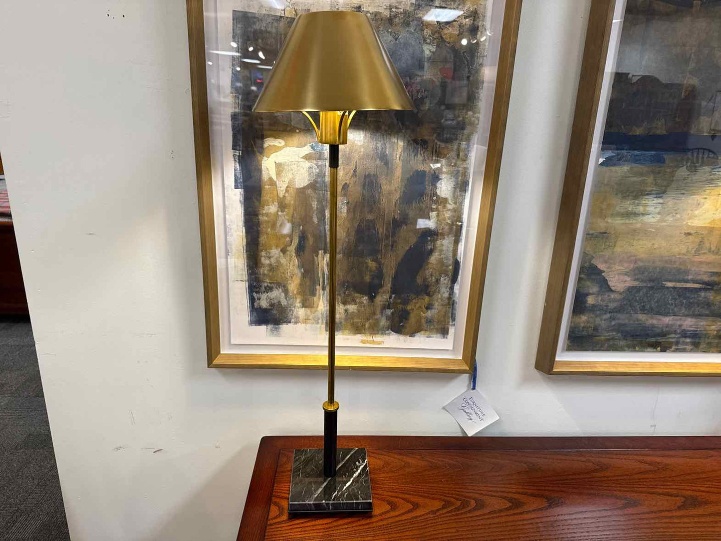 'Streamline' Brass Buffet Lamp