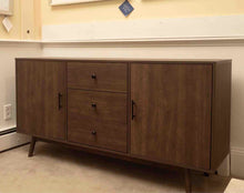 Crosley Furniture'Lucas' Mid Century Style 2 Door 3 Drawer Dark Stained Console