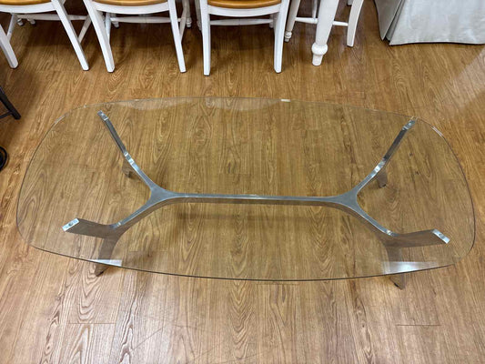 Crate &  Barrel Glass Coffee Table